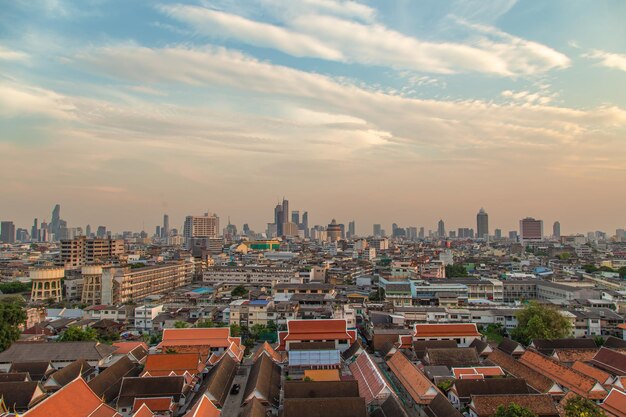 Vue de Bangkok d'en haut