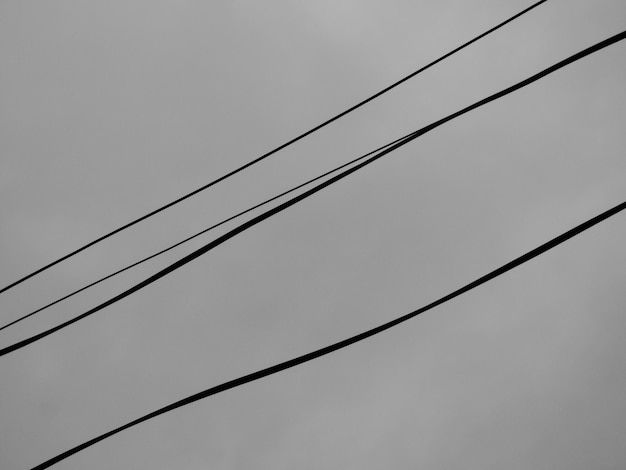 Vue à bas angle des câbles contre un ciel dégagé