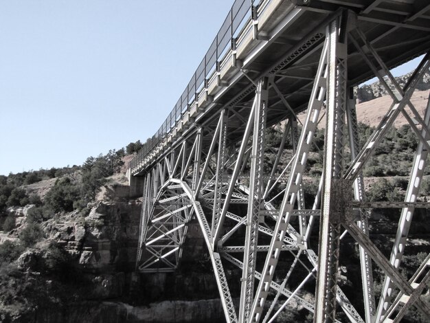 Vue à bas angle du pont sur un ciel dégagé