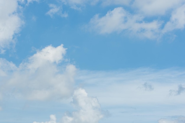 Vue à bas angle des nuages dans le ciel bleu