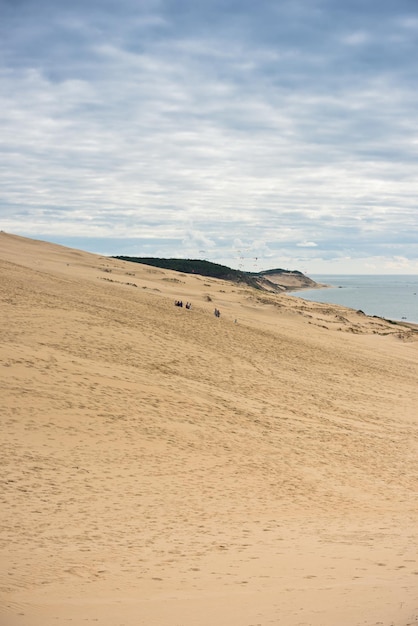 Photo vue sur le bassin d'arcachon et la duna du pyla, aquitaine, france