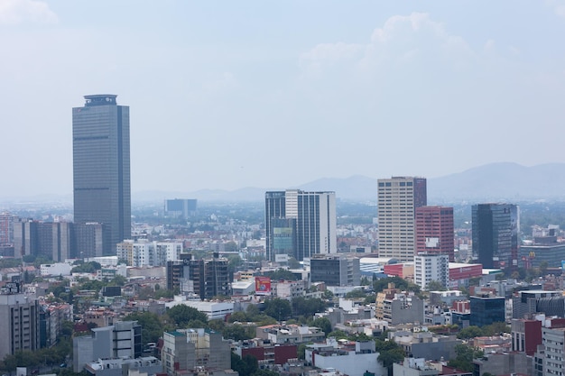 Vue des bâtiments du centre-ville de Mexico