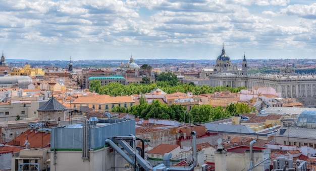 Vue sur les bâtiments de Madrid, Espagne