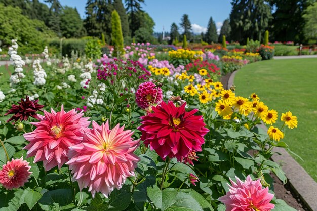 Vue de belles fleurs en fleurs