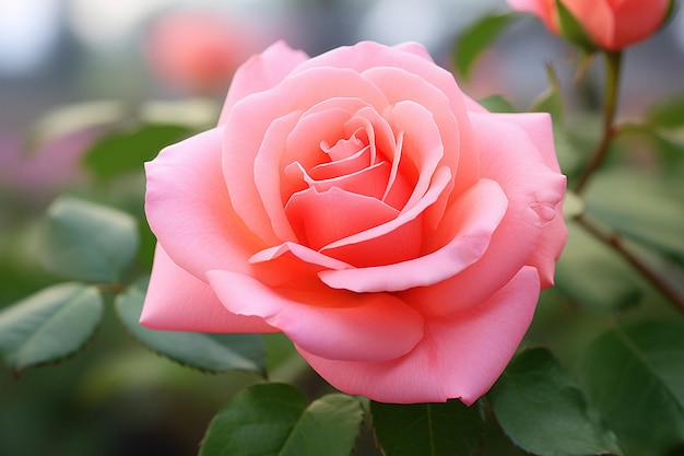 Vue de belles roses en fleurs