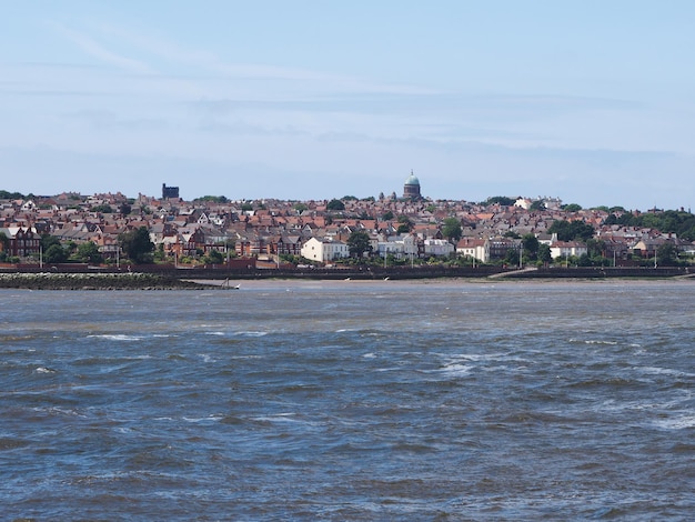 Vue de Birkenhead à Liverpool