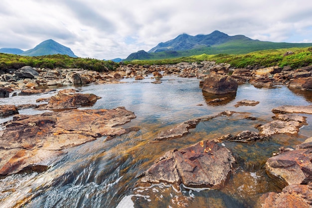 Vue sur Black Cuillin Ridge Ile de Skye en Ecosse