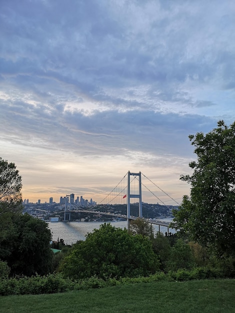 Vue sur le Bosphore d'Istanbul Vue sur le Bosphore depuis le parc Nakkastepe