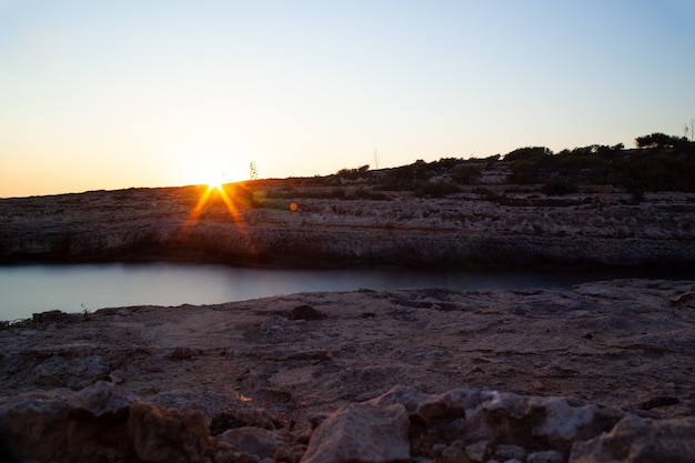 Vue de Cala Greca, Lampedusa