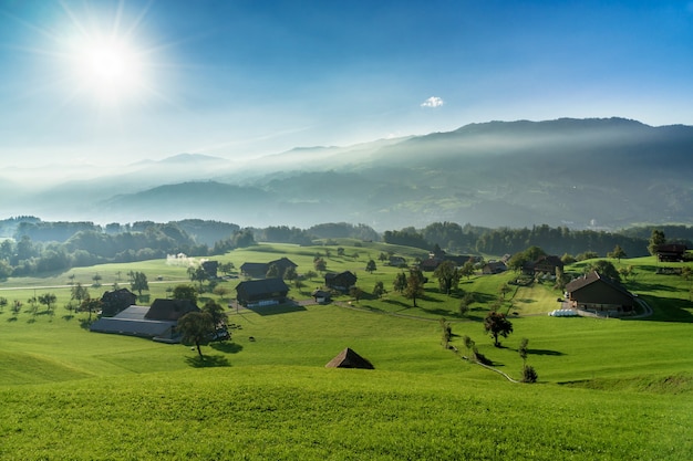 Vue sur la campagne près de Sarnen Obwalden