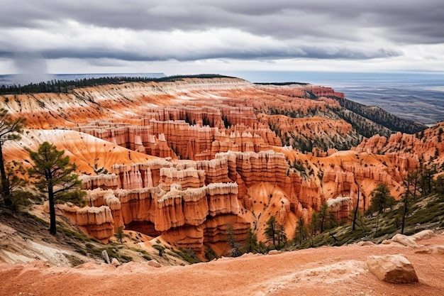 une vue sur les canyons du parc national de Bryce en Utah