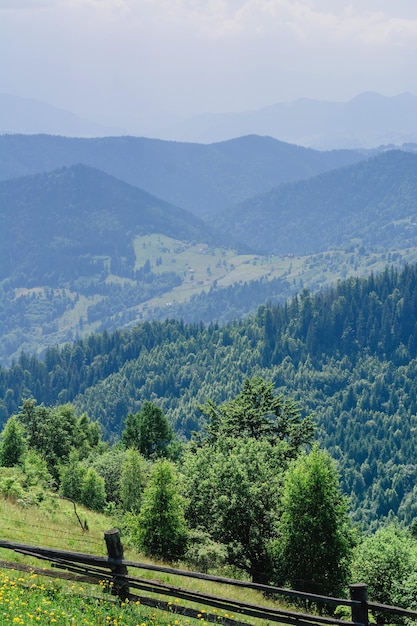 Vue sur les Carpates Ukrainiennes