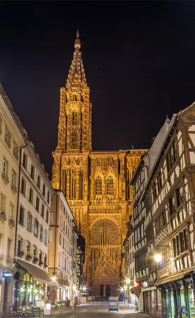 Photo vue de la cathédrale de strasbourg notre-dame de strasbourg alsace france