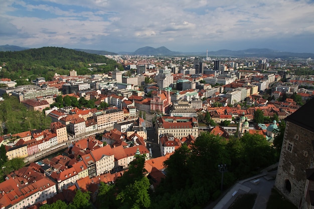 La vue sur le centre de Ljubljana, Slovénie