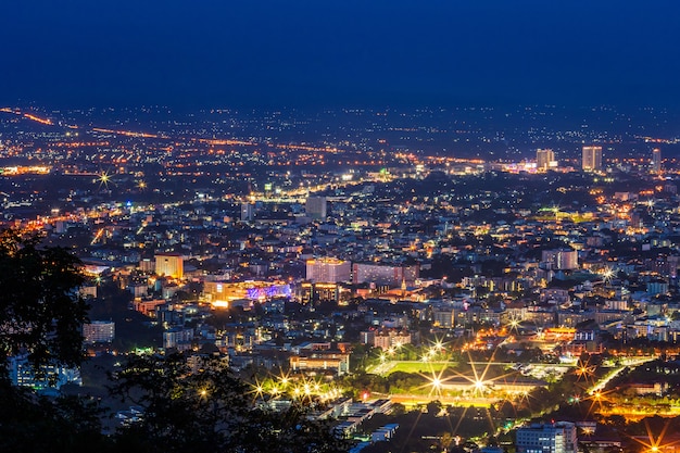 Vue sur le centre-ville de Chiang Mai