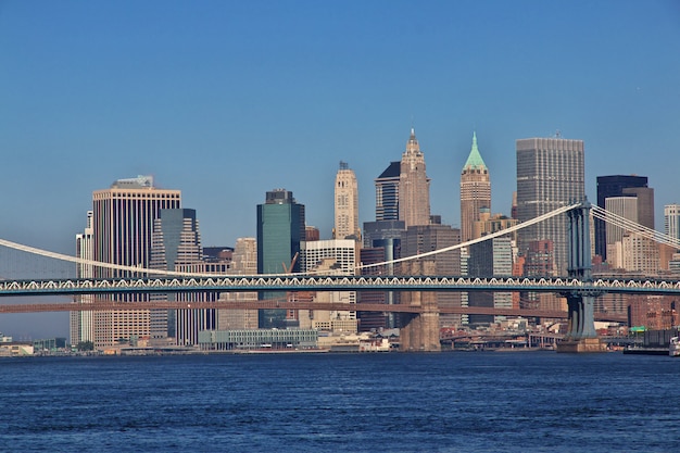 Photo la vue sur le centre-ville, new york, états-unis
