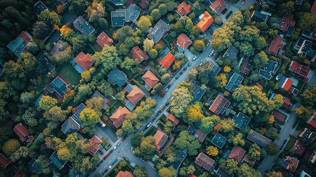 Vue de la chambre à coucher du paysage urbain