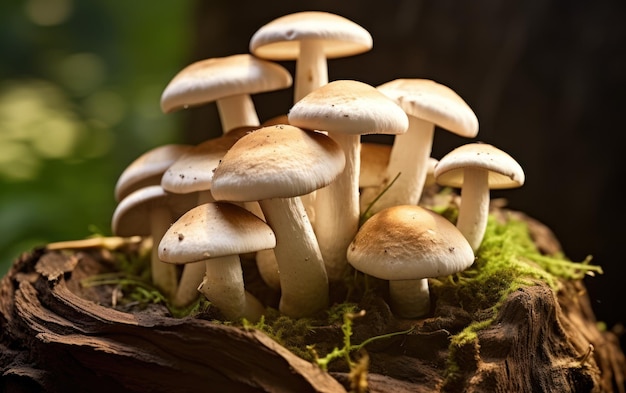 Vue des champignons comestibles