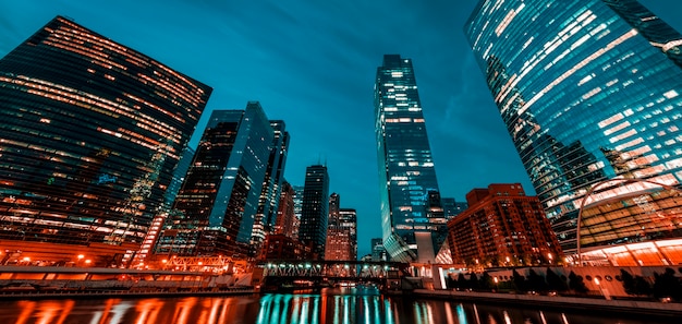 Vue de Chicago dans la matinée, USA.