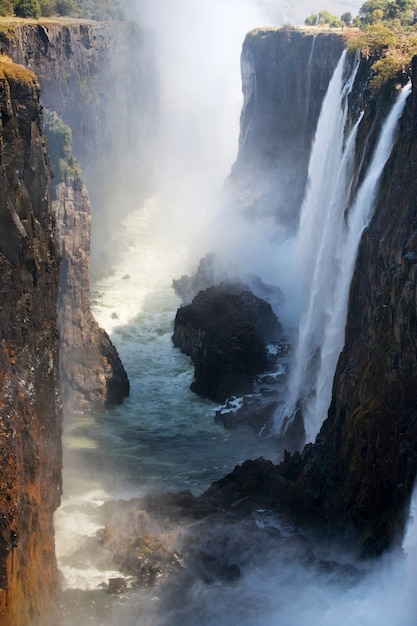 Vue des chutes Victoria depuis le sol