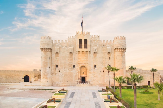 Vue de la Citadelle de Qaitbay à Alexandrie, Egypte