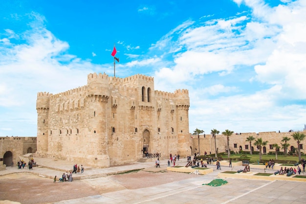 Vue de la Citadelle de Qaitbay à Alexandrie, Egypte