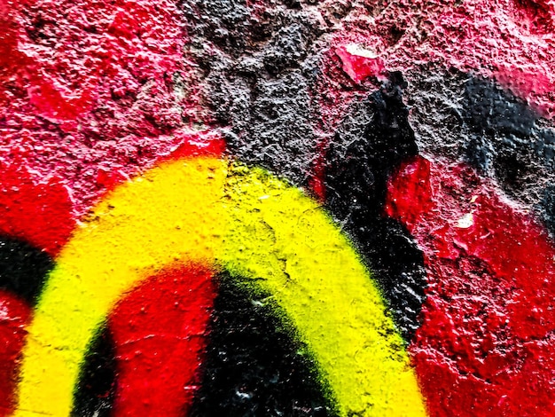 Photo vue complète du mur de graffitis