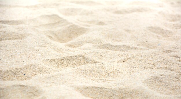 Vue complète du sable sur la plage