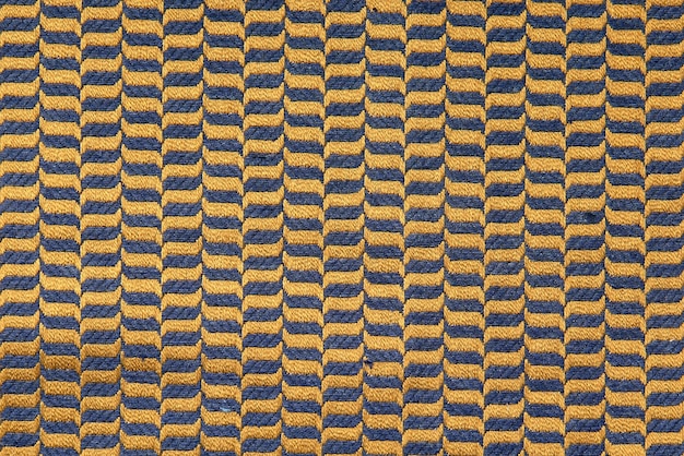 Vue complète du tissu jaune