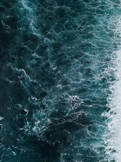 Photo vue complète de l'eau ondulée