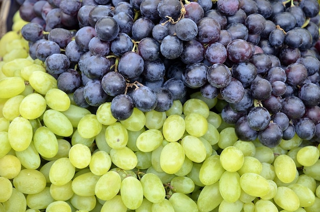 Vue complète des raisins
