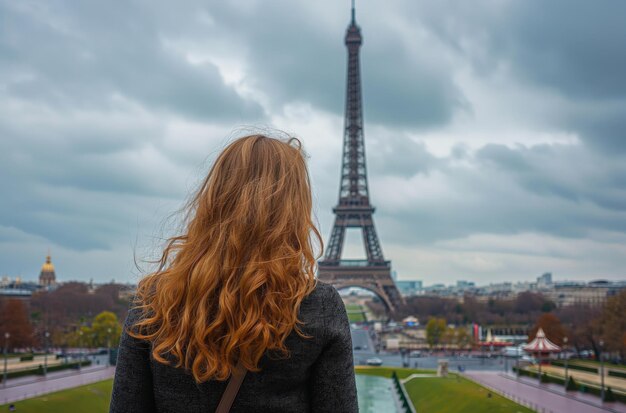 Vue contemplative de la tour Eiffel