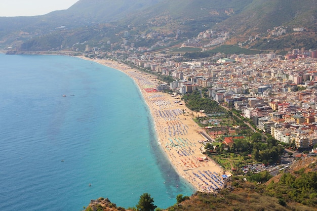 Vue sur la côte à Alanya