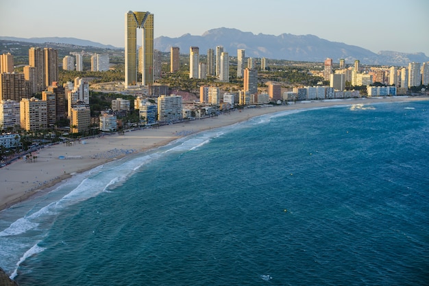 Vue de la côte à Benidorm