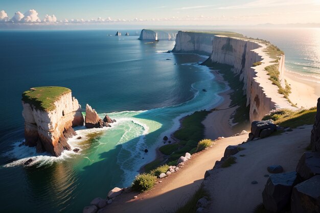 Une vue de la côte de la France