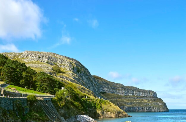 Photo vue de la côte nord de llandudno sur le grand orme dans le nord du pays de galles, au royaume-uni