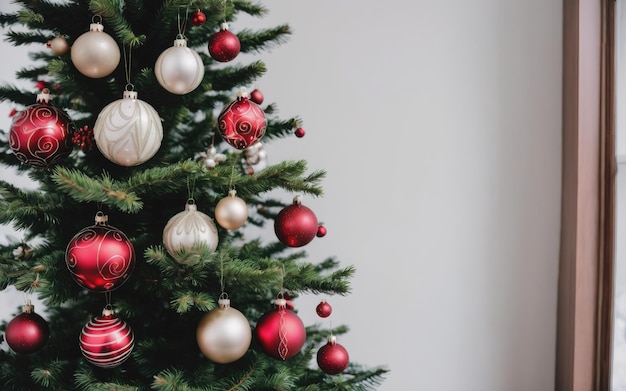 Vue des décorations de l'arbre de Noël