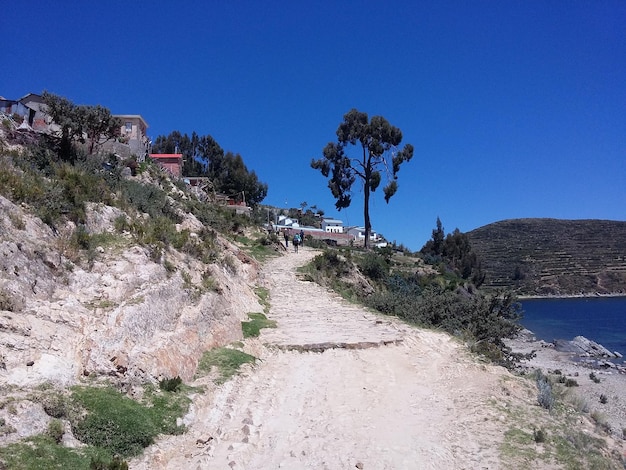 Vue depuis Isla Del Sol Île du Soleil sur le lac Titicaca Bolivie Amérique du Sud