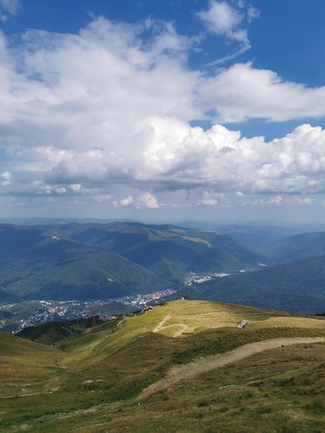 Vue depuis la montagne