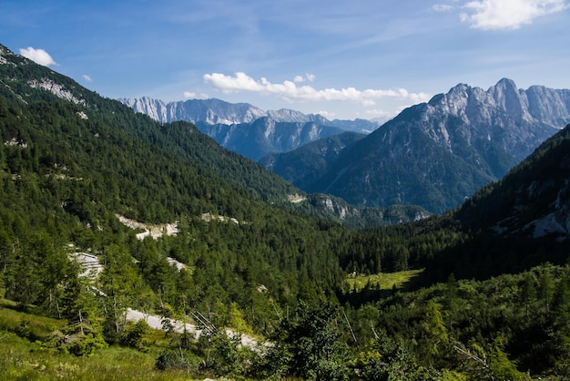 Vue depuis Triglav, le point le plus élevé de Slovénie