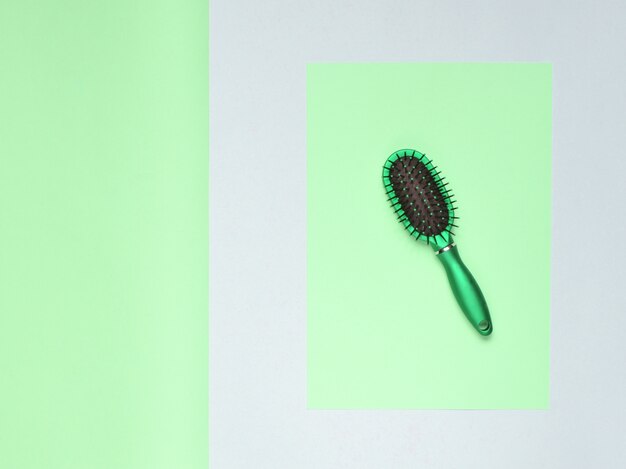 Vue de dessus de la brosse à cheveux