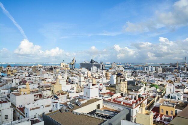 Vue de dessus de Cadix