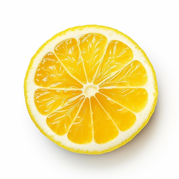 Vue de dessus de citron sur blanc