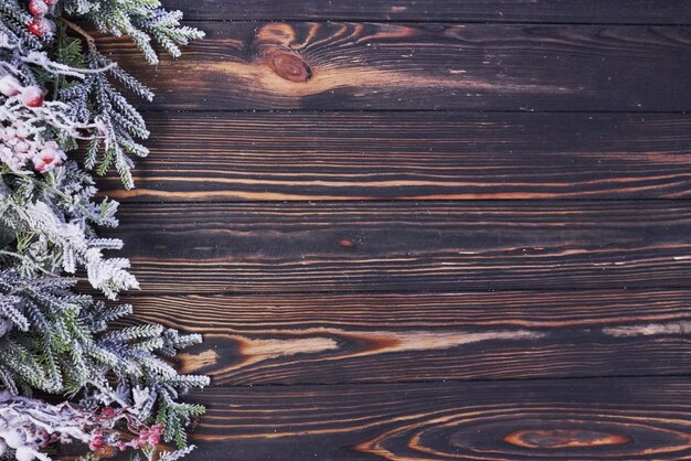 Vue de dessus du cadre festif de noël avec des décorations du nouvel an.