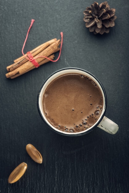 Vue De Dessus Du Chocolat Chaud