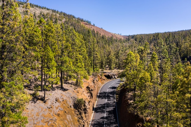 Vue de dessus du Parc National du Teide sur l'île de Tenerife Canaries Espagne