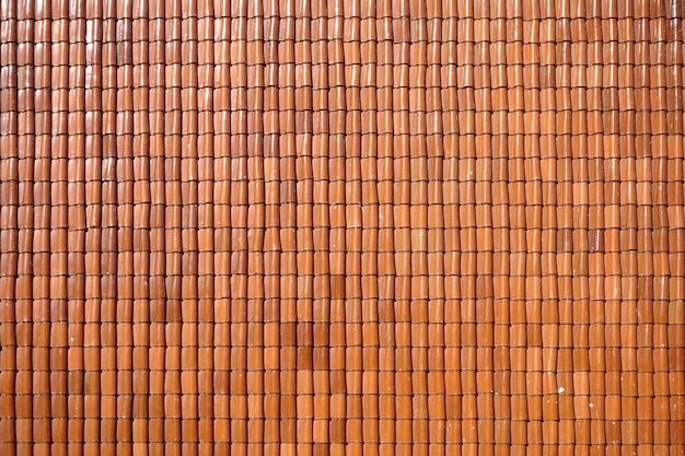 Vue de dessus du toit de tuiles de modèle de fond de texture de maison