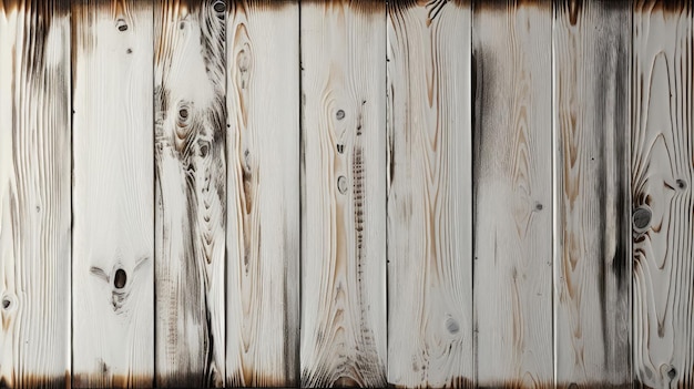 Photo vue de dessus de fond de texture bois blanc generative ai