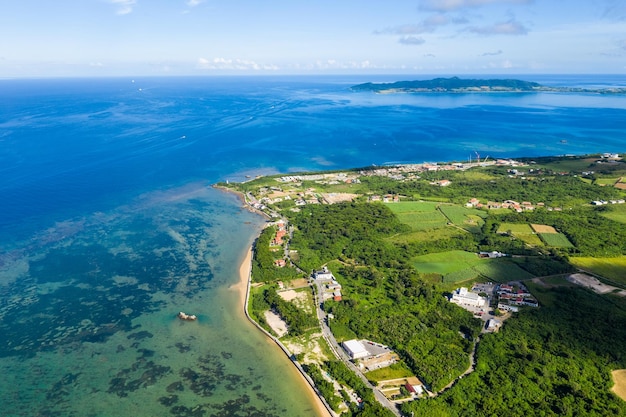 Vue de dessus de l'île d'Ishigaki