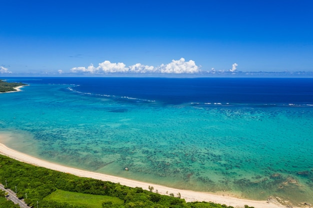 Vue de dessus de l'île d'Ishigaki